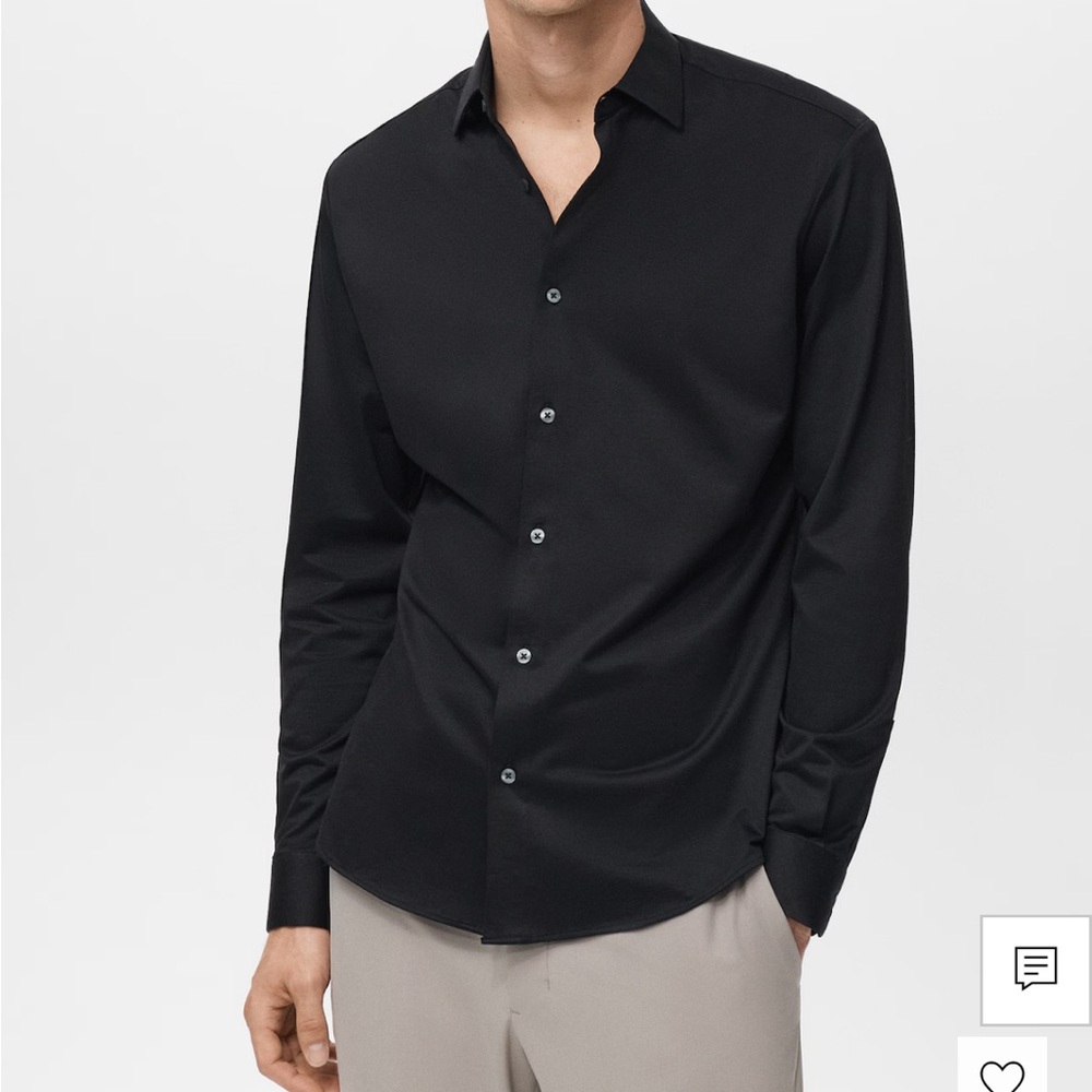 Mango Elegant Black Shirt